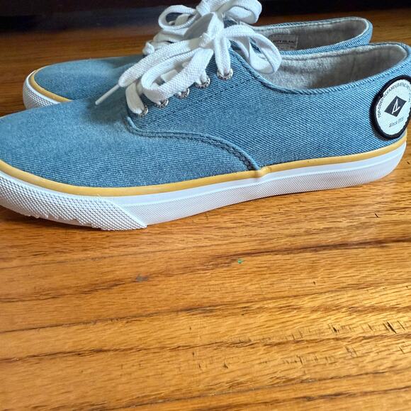 SPERRY x JAWS | Cloud CVO Chief Sneaker, Hooper Denim Boat Shoe | Men's Size 8 - Picture 2 of 11